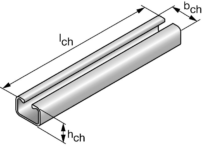 HAC-W Weldable channel Black steel C profiles for steel-to-steel welding applications