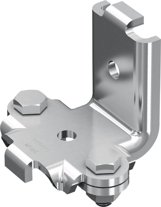 MT-S-L OC Seismic angle bracket Angle bracket for assembling braced MT strut channel structures in seismic zones, for outdoor use with low pollution