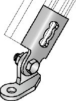 MQS-AC Channel brace connector Galvanized pre-assembled channel brace connector with increased installation flexibility for a wide range of seismic applications