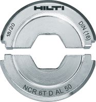 6T DIN dies for aluminum 6-Ton DIN dies for aluminum lugs and connectors up to 300 mm²