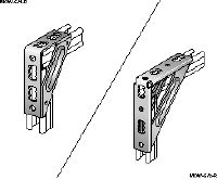 MQW-S-R Angle bracket Stainless steel (A4) 90-degree heavy angle for connecting multiple MQ strut channels in medium/heavy-duty applications