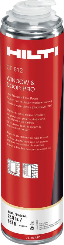 CF 812 WD low-pressure door and window foam Low-pressure foam for air-sealing, filling and insulating doors and windows without warping the frames or jambs