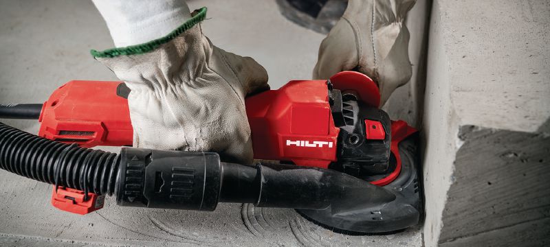 AG 150-20D Angle grinder Brushless 2000W angle grinder with dead man’s switch for cutting and grinding in metal, concrete, and masonry with discs up to 150mm Applications 1