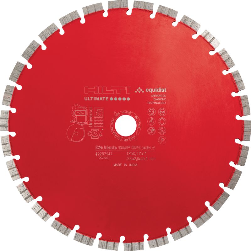 SPX Universal A diamond blade for battery cut-off saws Ultimate diamond blade engineered to last longer and maximize cuts-per-charge and cutting speed with battery-powered cut-off saws in a variety of base materials