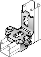 MQS-W Channel connector Galvanized pre-assembled strut channel connector for use in braced MQ channel trapezes for seismic applications