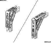 MQW-S-F Angle bracket Hot-dip galvanized (HDG) 90-degree heavy angle for connecting multiple MQ strut channels in medium/heavy-duty applications