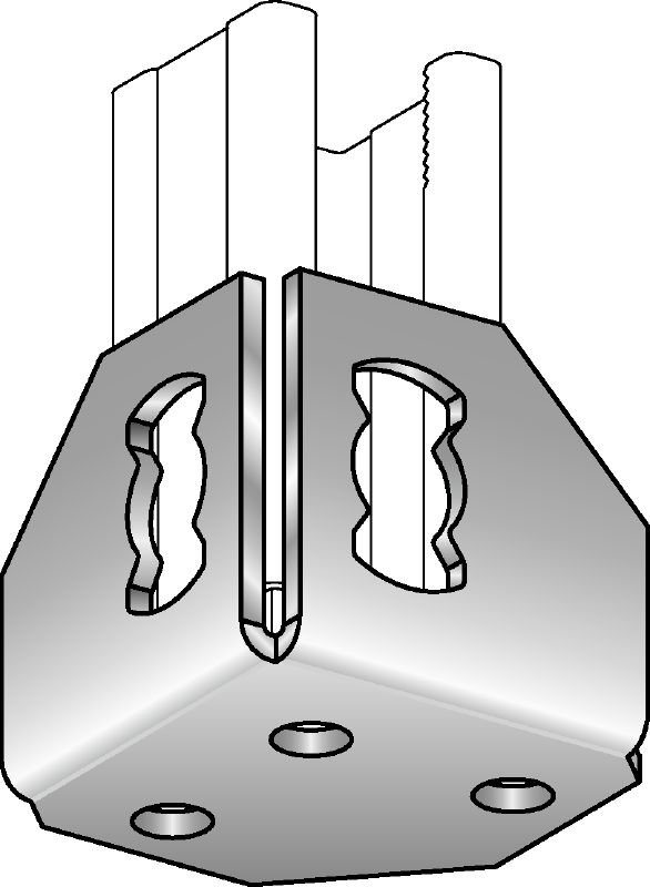 MQP-F Baseplate Hot-dip galvanized (HDG) channel foot for fastening channels to various base materials